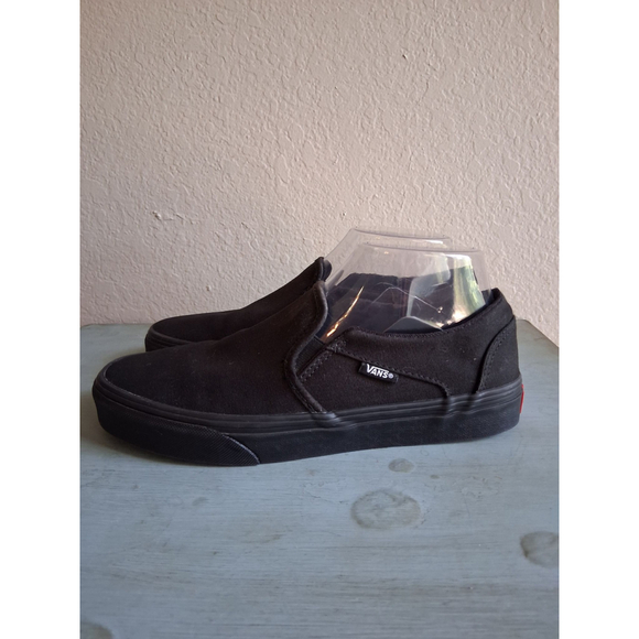 Men's Unisex EUC Vans Slip-On Sneakers Black sz.8 - Picture 4 of 11
